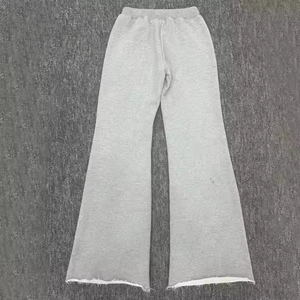 Pantalon de survêtement évasé en coton/polyester de haute qualité, avec cordon de serrage, anti-boulochage, léger, décontracté, non tissé, vente en gros - Product Image 2