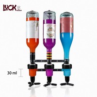 Distributeur de boissons bon marché non pliable pour 3 bouteilles, doseur de shots de bar avec mesures de 30ML/45ML