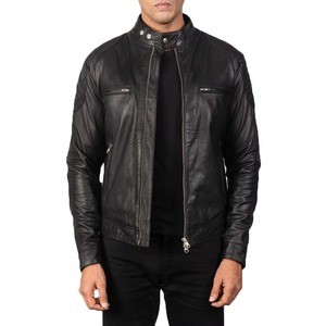 Precio al por mayor personalizar los hombres chaqueta de cuero estilo más tamaño Biker chaqueta de cuero 2026 Slim Fit - Product Image 1
