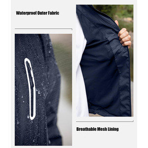 Vente en gros de combinaisons de pluie respirantes de couleur unie personnalisées pour hommes combinaison de pluie à col à capuche imperméable pour hommes - Product Image 5
