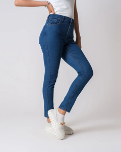 New Fashion Style <b>Soft</b> Slim Breathable Casual Denim High Waist Stretch Skinny Pants Women 100% Cotton Eco-Friendly Quick Dry - Product Image 4
