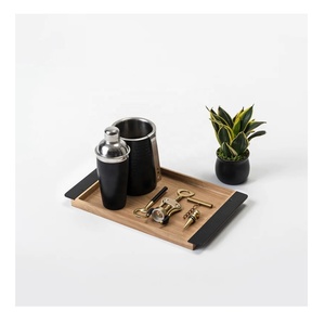 ถาดไม้ขอบสีดำสำหรับเสิร์ฟในบ้านถาดเสิร์ฟอาหารออกแบบได้ตามต้องการขนาด - Product Image 1