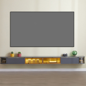 <span class=keywords><strong>Meuble</strong></span> <span class=keywords><strong>TV</strong></span> mural <span class=keywords><strong>suspendu</strong></span> de luxe léger, style moderne et épuré, idéal pour salon et petit appartement - Product Image 5