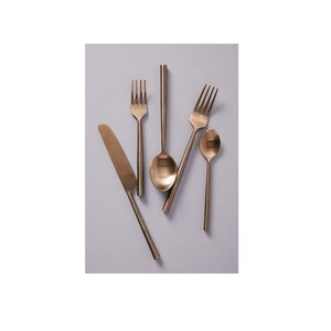 Juego de cubiertos de cena de gran oferta de 5 con cobre antiguo de acero inoxidable juegos de cubiertos de Metal de tamaño personalizado para restaurante - Product Image 2