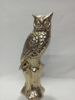 RTS Métal Hibou Antique Hibou Métal Animal Statue Décorative Showpiece Sculpture pour Maison et Bureau Décor Artisanat Fabricant
