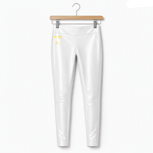 Leggings mi-longs décontractés pour femmes, respirants et imperméables, taille élastique, sur mesure, prix de gros, leggings en cuir - Product Image 1