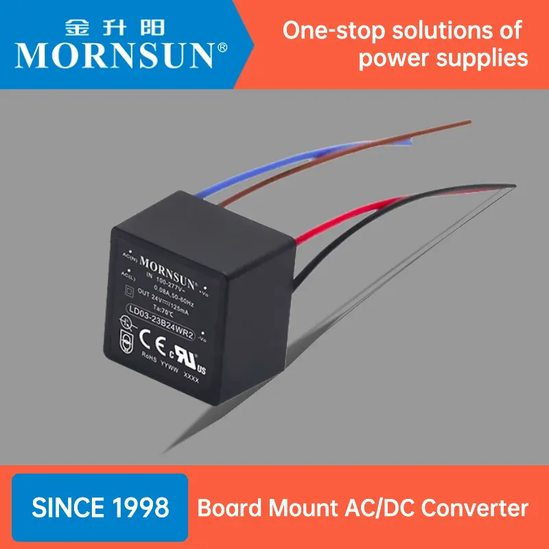 Mornsun ตัวแปลง AC DC,โมดูลแหล่งจ่ายไฟแบบ DIP ตัวแปลง3.3V 5V 9V 12V 15V 15W 20W