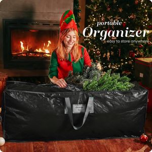 Sac de rangement pour sapin de Noël artificiel de 9 pieds, multifonctionnel, imperméable, matériau durable avec fermeture à glissière et poignée de transport - Product Image 3