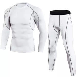 <b>Mens</b> Sports <b>Running</b> Set Compression Shirt + <b>Pants</b> Skin Tight Long Sleeves Quick Dry Fitness - Product Image 5