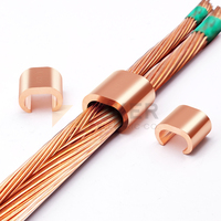 Connecteur à sertir en cuivre pur de type C CCT-122 de haute qualité, cosses de câble à sertir en cuivre, cosses de câble à sertir en cuivre, pince de mise à la terre en cuivre