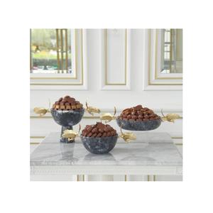 Platos para servir dulces de chocolate, decoración del hogar, juego de cuencos para servir chocolate, 2 cuencos decorativos de acero inoxidable - Product Image 3