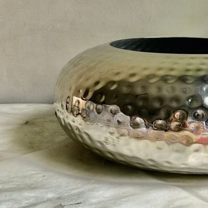Cuenco grande de níquel y Metal de alta calidad, decoración para el hogar, redondo, plateado - Product Image 3