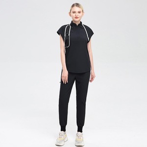 Tenues d'infirmière tendance pour femmes et hommes, ensembles de blouses d'infirmière, uniformes d'hôpital, haut et pantalon à séchage rapide avec plusieurs poches - Product Image 3