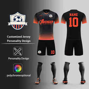 Nombre personalizado conjunto completo de ropa de fútbol servicio OEM para adultos equipos de fútbol Jersey modelos de diseño - Product Image 4