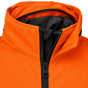 Veste de sécurité haute visibilité réfléchissante, résistante à l'eau, orange et noire, en tissu Oxford, unisexe, vêtements de travail industriels, coques personnalisées en gros - Product Image 5