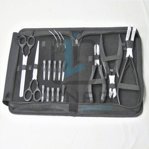 Kit de herramientas de extensión de cabello humano, alicates de Micro cuentas, múltiples herramientas de cabello rápido en Color blanco y negro mate - Product Image 5