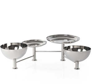 Elegante Tazón Blanco para Servir Dátiles, Desechable, de Metal, con Acabado Brillante, Moderno, para Exhibir Dulces, Decoración de Mesa de Salón - Product Image 4