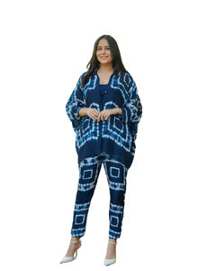 OEM ODM servicio personalizado mujer algodón moda Loungewear conjunto camisa pantalón conjunto estampado Floral 2 piezas de longitud completa 2 piezas - Product Image 1