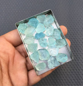 10 pièces aigue-marine brute 14-16 MM brut naturel belle aigue-marine brute brute pierre précieuse brute bleu brut aigue-marine brute couleur Aqua - Product Image 3