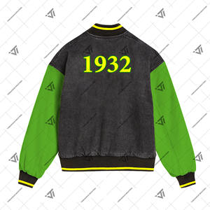 Personalizado griego Chi Eta Phi Sorority ropa bordada Letterman Varsity chaqueta de mezclilla parafernalia griega - Product Image 2