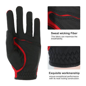 Guantes deportivos antideslizantes Premium para todo tipo de clima del proveedor directo de fábrica Guantes de golf de cuero Cabretta duraderos de alta calidad Manos - Product Image 5