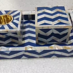 Quemador de incienso indio duradero ecológico de alta calidad, incrustaciones de perlas Madre, soportes de resina de madera, características aromáticas - Product Image 1