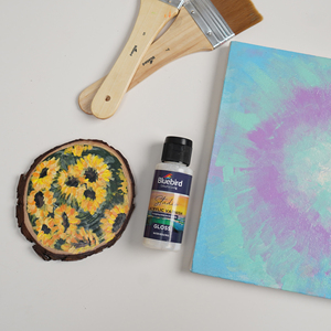 Ensemble de brosses à cheveux synthétiques professionnelles Bluebird Premium Matériel de poils pour colles Gesso Vernis et taches Lot de 3 - Product Image 6