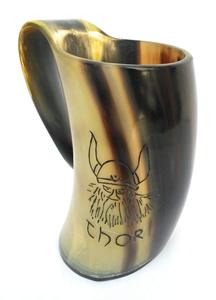 Jarra de Cerveza Vikinga de Alta Calidad Inspirada en el Medievo, con Diseño de Animal/Amor/Ángel, Ecológica, Hecha a Mano, de Cuerno, para Navidad o Día de la Madre - Product Image 5