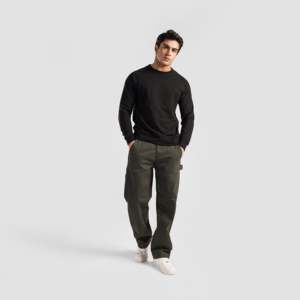 Pantalones Venture (Color Ejército) 100% Algodón, Formales, Elegantes, para Trabajo, Talla XL, Ligeros, de Lona, Corte Chino, con Cierre, Teñidos - Product Image 4
