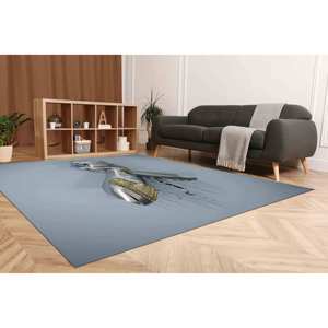 Tapis à motifs géométriques, design moderne pour salon, cadeau personnalisé, tapis en chenille - Product Image 3