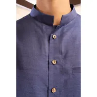 Ensemble Jodhpuri en coton bleu nuit pour homme STUDIO-N, costume indo-occidental, séchage rapide, confortable pour les festivals, vêtement traditionnel indien