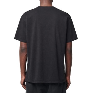 T-shirt noir pour homme à impression numérique personnalisée, col rond élégant, manches courtes, respirant, séchage rapide, durable - Product Image 2