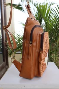 Riñonera occidental de piel de vaca hecha a mano para mujer, bolso de cuero de estilo vintage para mujer, riñonera cruzada, riñonera versátil - Product Image 3