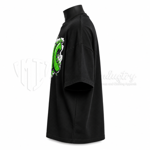 Camiseta Gráfica Urbana de Gran Tamaño, Camiseta de Algodón con Estampado de Grafiti Personalizado, Venta al Por Mayor OEM ODM - Product Image 5