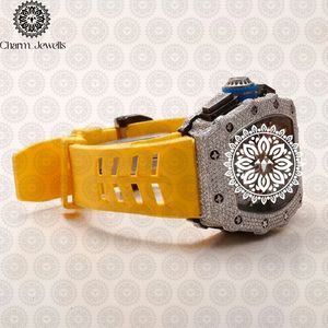 Charm Jewells Montre de luxe en acier inoxydable, boîtier carré de 40 mm, cadran analogique, bracelet en acier inoxydable, mouvement mécanique pour homme, date automatique - Product Image 2