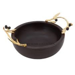 Bol de service en bois naturel conçu avec amour et soin, parfait pour organiser des dîners ou des repas de famille décontractés - Product Image 4