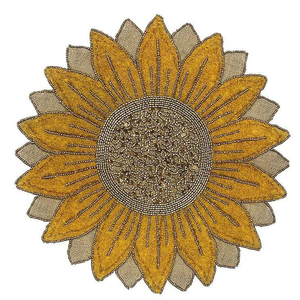 Mantel Individual con cuentas bordadas, accesorios, cuentas de aro bordadas, mantel Individual con cuentas de semillas de India, mantel Individual hecho a mano - Product Image 5