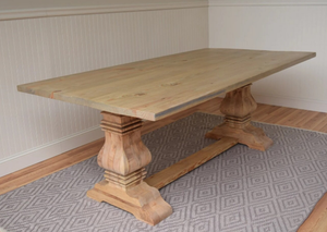 Table de salle à manger carrée moderne faite à la main en bois massif pour la décoration de la maison de campagne - Product Image 2