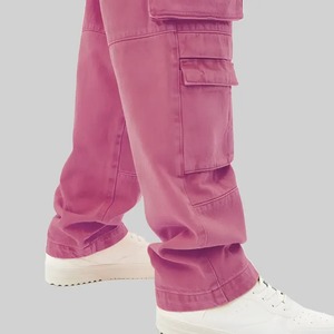 Men's Casual Cargo Joggers Pants Custom Wholesale Canvas Outdoor Work Pants with Large Side Pockets - Product Image 3