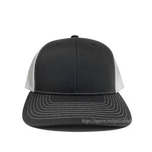 Sombreros de camionero deportivos de tela vaquera/Lona de alta calidad personalizados carbón/malla blanca moda bajo MOQ tela OEM - Product Image 1