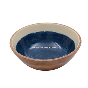 Ensaladera de madera con acabado personalizado, cuenco dulce de mesa de forma redonda, cuenco de Chocolate nuevo de tamaño personalizado - Product Image 1