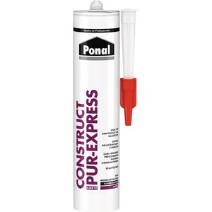 PONAL 440 g PUR-Express EN 204 D4 Cartucho de Adhesivo de Montaje Blanco Perla, Pegamento Líquido - Product Image 1