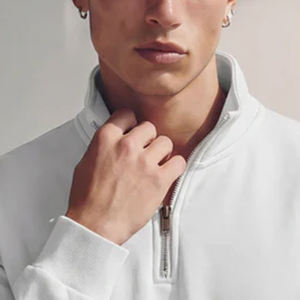 Sudadera de Manga Larga para Hombre con Cuello Alto y Cierre de Cremallera, Tejido de Algodón/Poliéster para un Ajuste Relajado, con Servicio OEM al por Mayor - Product Image 2