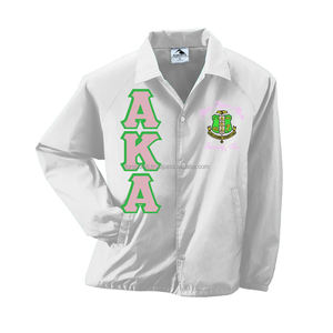 AKA Greek Coach Jackets Sorority Fraternity Line Jacket Diseño personalizado AKA GREEK Coach JACKETS Griego para AKA - Product Image 6