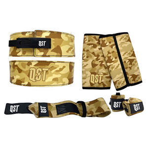 Kit de Levantamiento de Pesas de la Mejor Calidad, Personalizable, Antideslizante, con Diseño Sublimado, Incluye Cinturón de Neopreno, Muñequeras, Correa para el Tobillo y Rodillera - Product Image 5