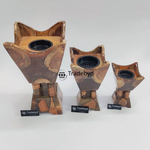 Tradebyd Designer Wood Hand-made Pine Bakhoor Burner Modern <b>Oud</b> <b>Incense</b> Holder for Luxury Home Decor - Product Image 6