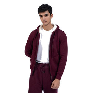 Top qualité 2024 arrivée hommes couleur marron fermeture éclair unie 100% coton survêtement ensemble en bas quantité minimale de commande hommes léger été survêtement - Product Image 1