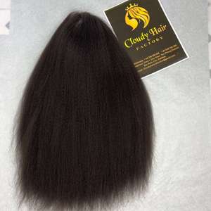 Peluca de cabello natural virgen para mujeres negras de Cloudyhair, peluca frontal de color natural - Product Image 6