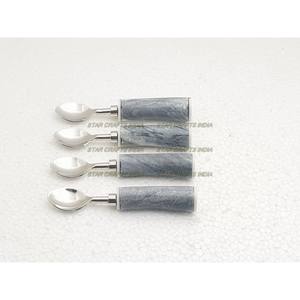 Juego de cubiertos de acero inoxidable pulido mate con mango de cuerno juego de cubiertos tamaño personalizado vajilla juego de vajilla - Product Image 5