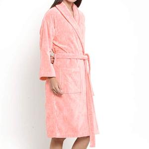 Albornoz de rizo de algodón de primera calidad suave absorbente de secado rápido para mujer Hotel Spa bata de calidad para mujer uso doméstico - Product Image 3